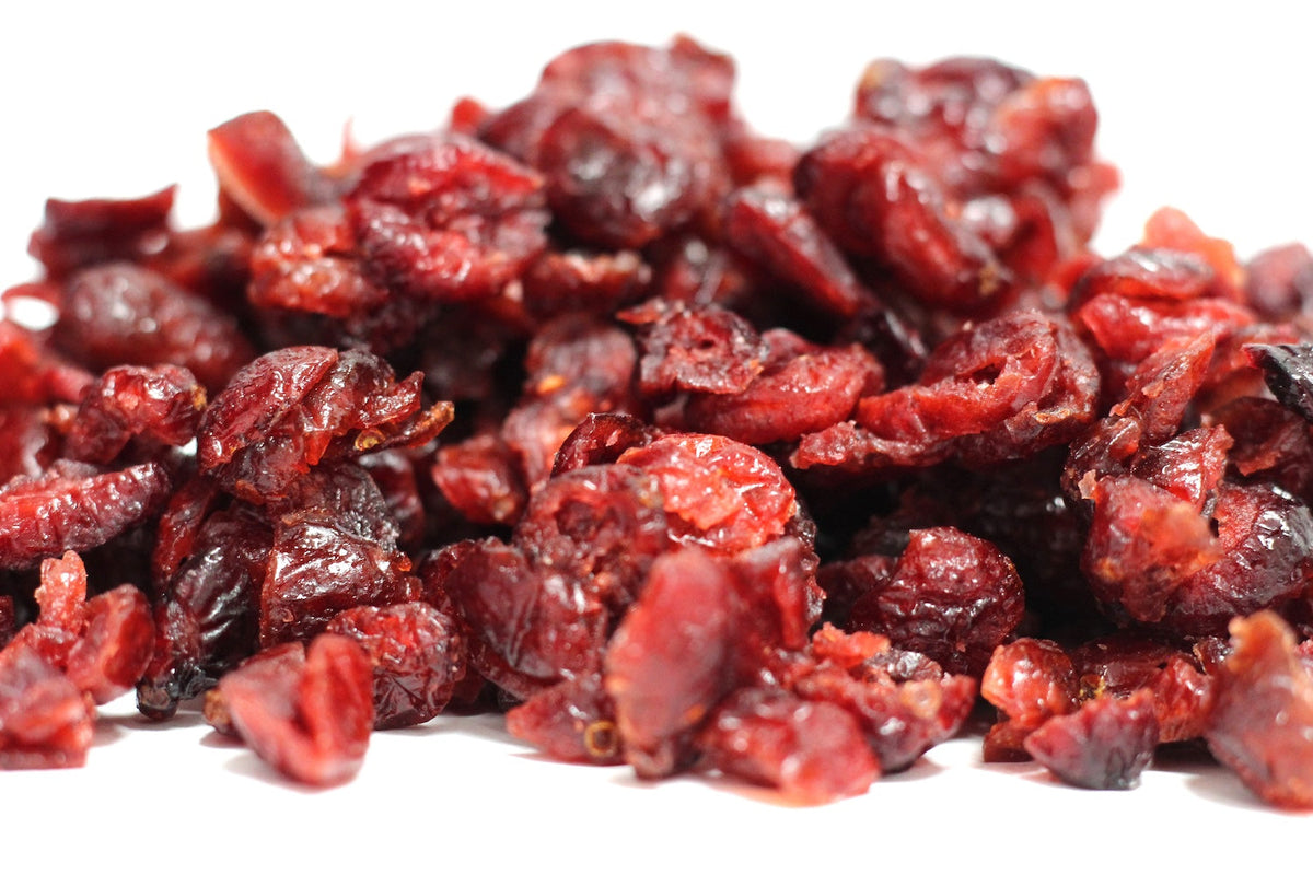Dried Cranberries, whole ruby-red berries in a loose pile
